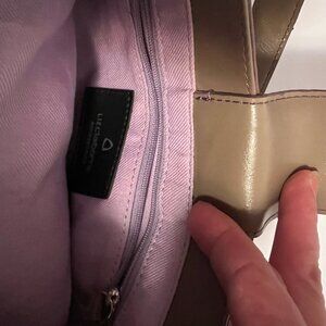 Liz Claiborne Ash Brown Baguette Purse EUC